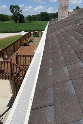 Gutter protection installed on an American home