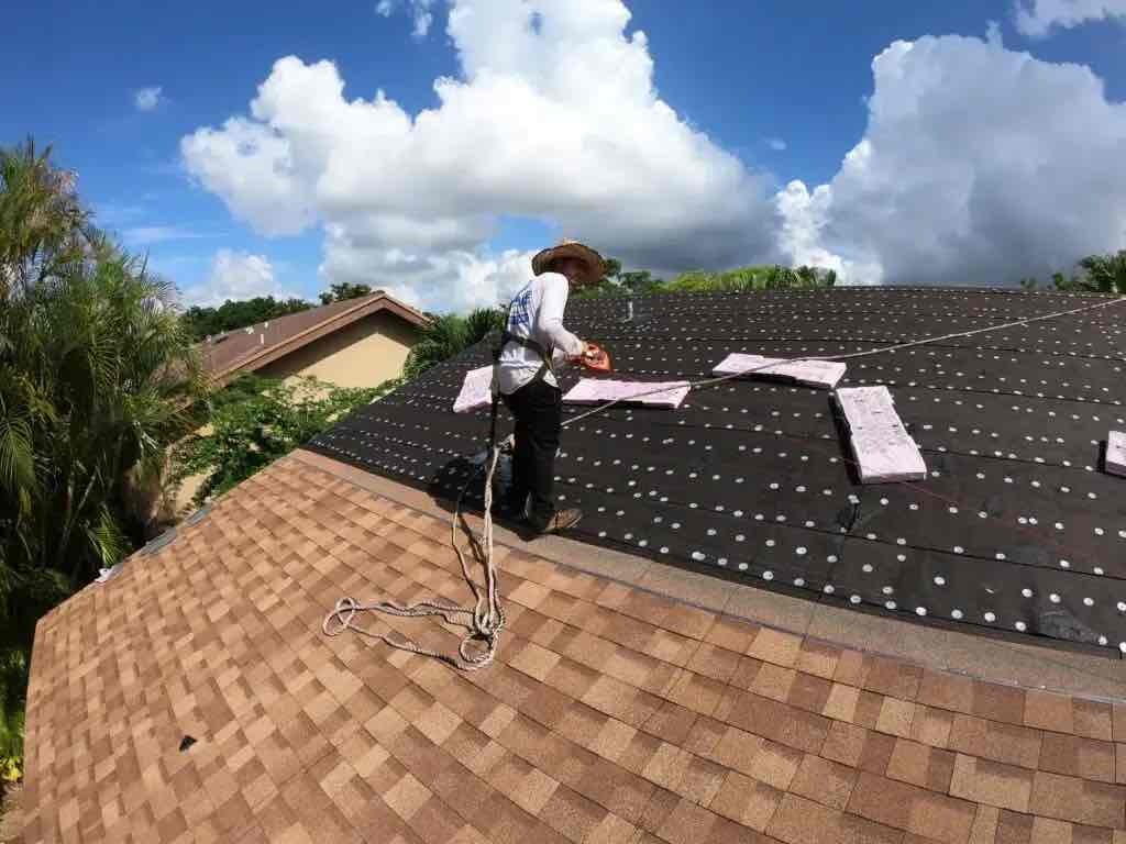 Professional roofing work